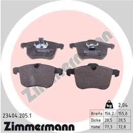 Klocki hamulcowe ZIMMERMANN 23404.205.1
