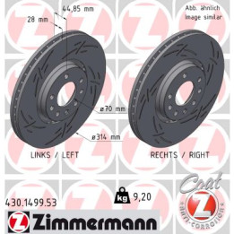 Tarcza hamulcowa ZIMMERMANN 430.1499.53