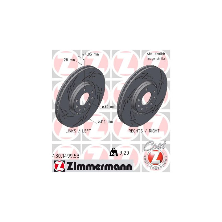 Tarcza hamulcowa ZIMMERMANN 430.1499.53