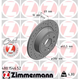 Tarcza hamulcowa ZIMMERMANN 480.1546.52