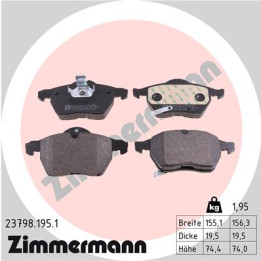 Klocki hamulcowe ZIMMERMANN 23798.195.1