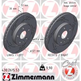 Tarcza hamulcowa ZIMMERMANN 430.2615.53