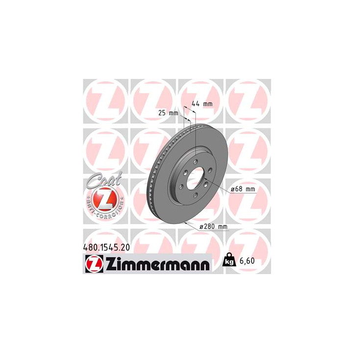 Tarcza hamulcowa ZIMMERMANN 480.1545.20