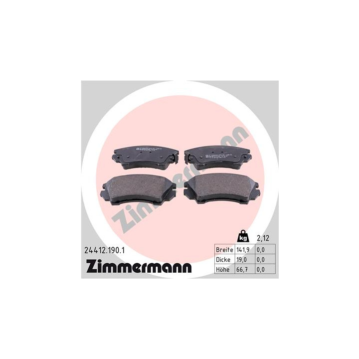 Klocki hamulcowe ZIMMERMANN 24412.190.1