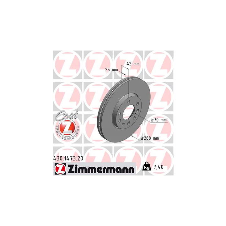 Tarcza hamulcowa ZIMMERMANN 430.1473.20