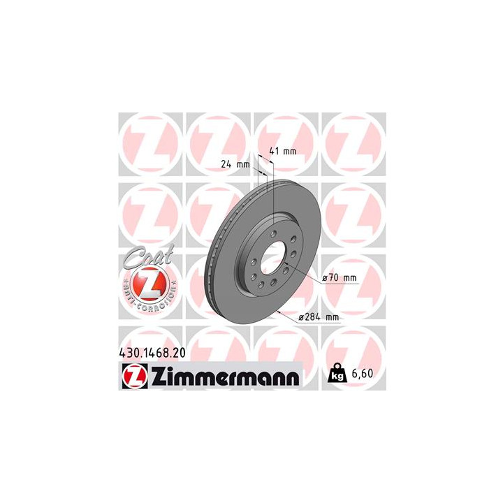Tarcza hamulcowa ZIMMERMANN 430.1468.20