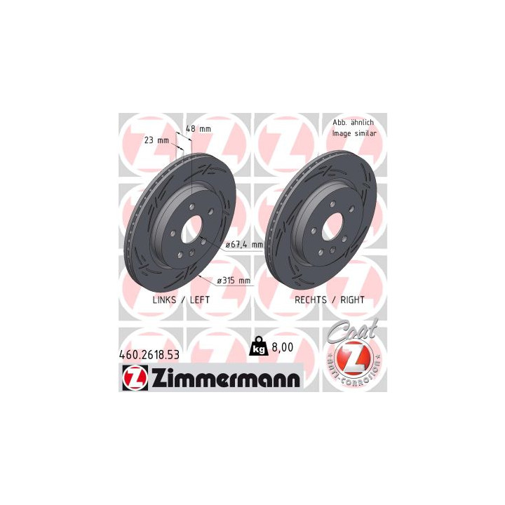 Tarcza hamulcowa ZIMMERMANN 430.2618.53