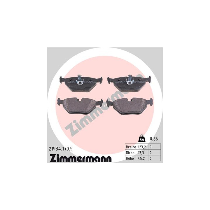Klocki hamulcowe ZIMMERMANN 21934.170.9