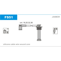 Zestaw przewodów zapłonowych JANMOR FS51