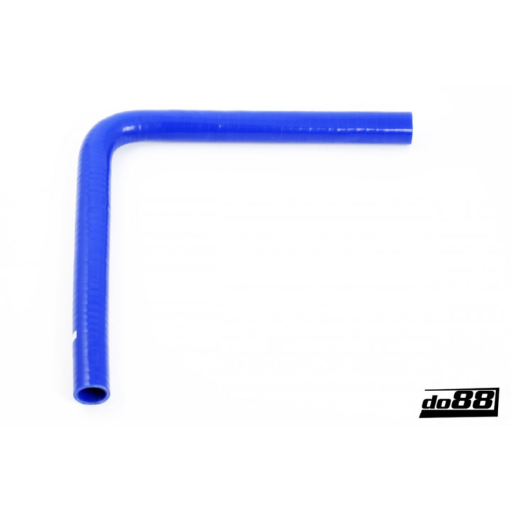 Przewód silikonowy niebieski 90° długie ramiona 1'' (25mm)