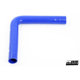 Przewód silikonowy niebieski 90° długie ramiona 2'' (51mm)