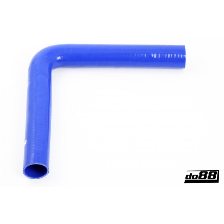 Przewód silikonowy niebieski 90° długie ramiona 2'' (51mm)