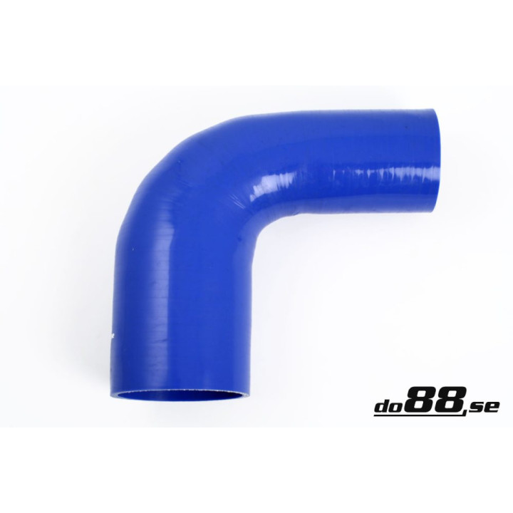 Przewód silikonowy niebieski 90° 2 – 75 - 4'' (70-102mm)