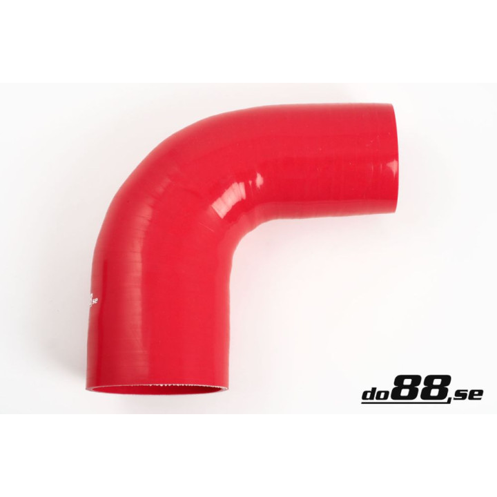 Przewód silikonowy czerwony 90° 2 – 75 - 3'' (70 - 76mm)