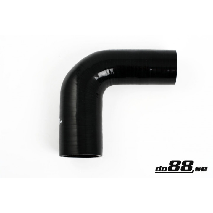 Przewód silikonowy czarny 90° 1 – 75 - 2 – 5'' (45-63mm)