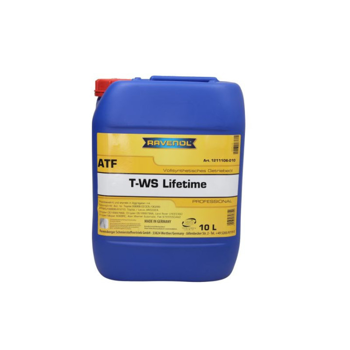 Olej przekładniowy ATF T-WS LIFETIME 10L RAVENOL 1211106-010-01-999