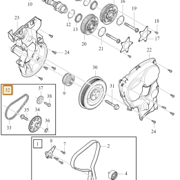 Zestaw łańcucha pompy oleju VOLVO (31320737)