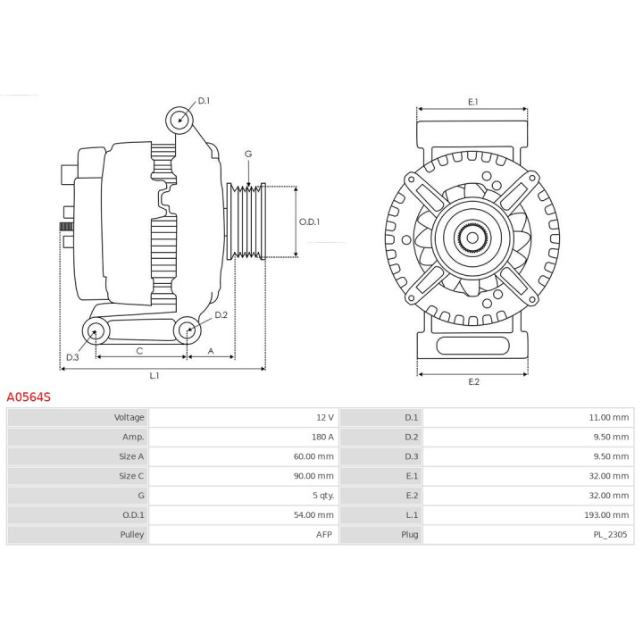 Alternator AS-PL A0564S