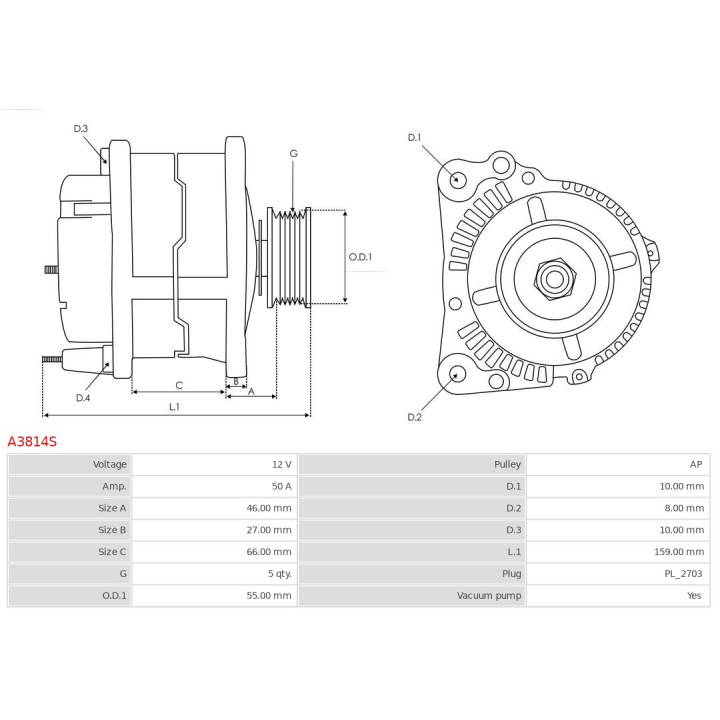 Alternator AS-PL A3814S