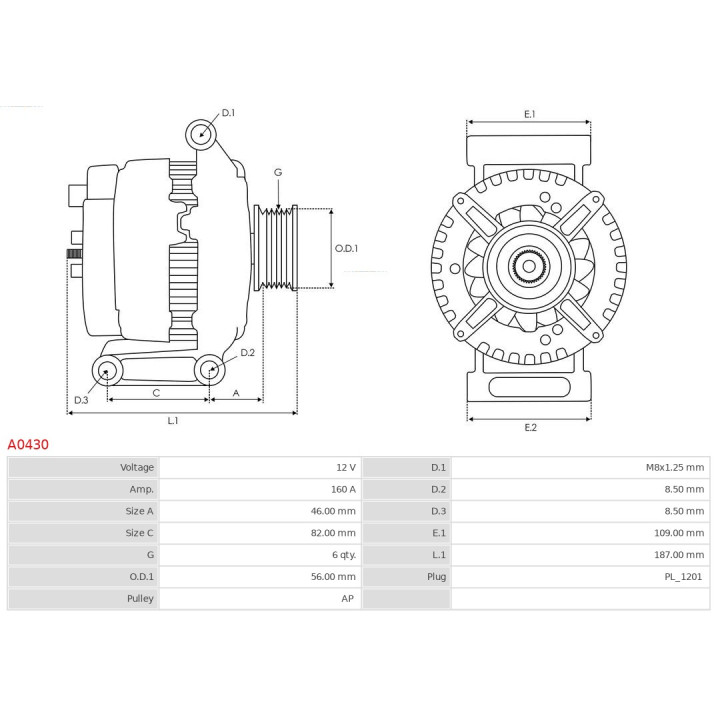 Alternator AS-PL A0430