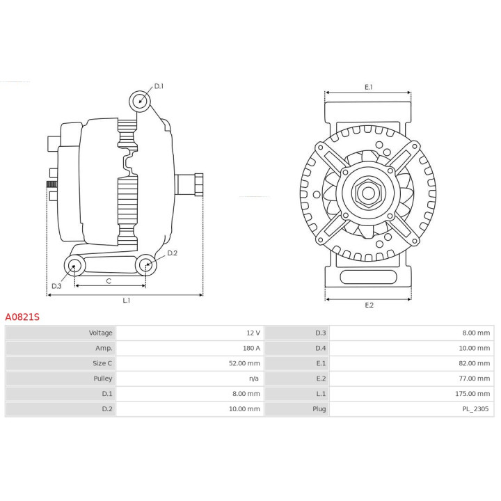 Alternator AS-PL A0821S