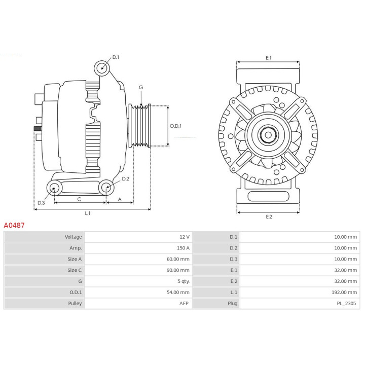 Alternator AS-PL A0487