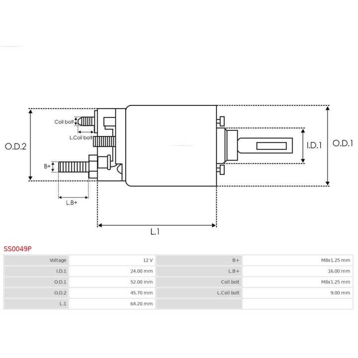 Włącznik elektromagnetyczny, rozrusznik AS-PL SS0049P