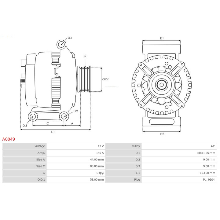 Alternator AS-PL A0049