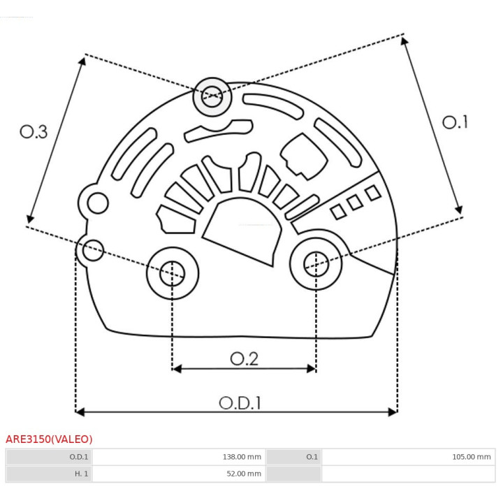 Pokrywa zabezpieczająca, alternator AS-PL ARE3150(VALEO)