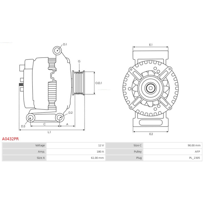 Alternator AS-PL A0432PR