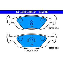 Klocki hamulcowe ATE 13.0460-3306.2