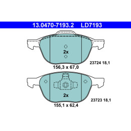 Klocki hamulcowe ATE 13.0470-7193.2