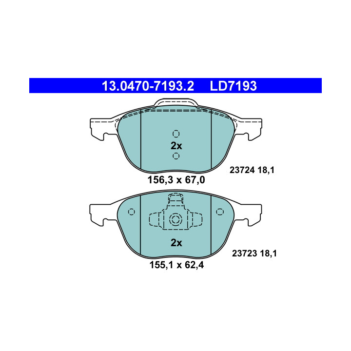 Klocki hamulcowe ATE 13.0470-7193.2