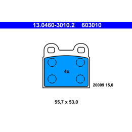 Klocki hamulcowe ATE 13.0460-3010.2