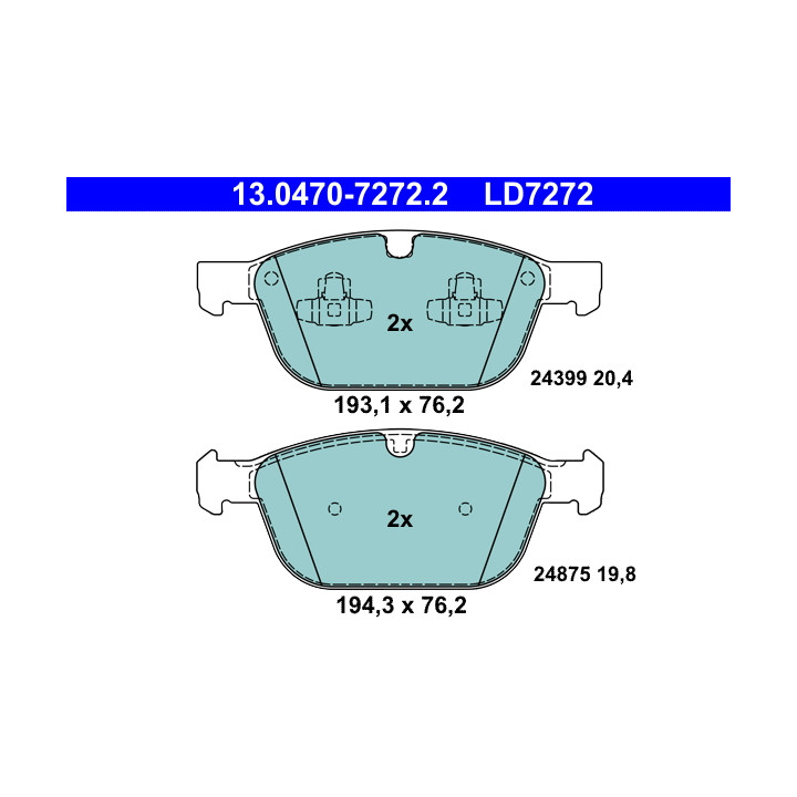 Klocki hamulcowe ATE 13.0470-7272.2