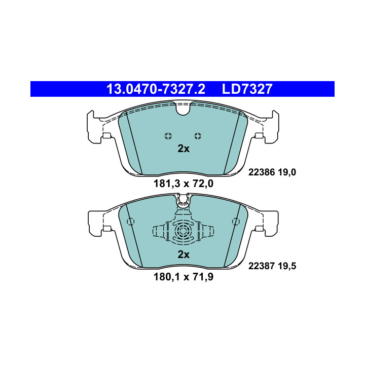 Klocki hamulcowe ATE 13.0470-7327.2