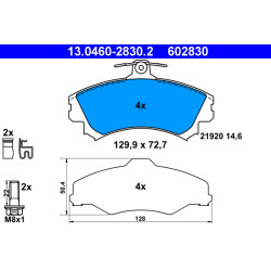Klocki hamulcowe ATE 13.0460-2830.2