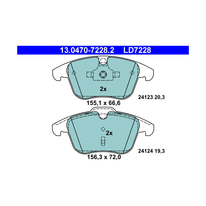 Klocki hamulcowe ATE 13.0470-7228.2