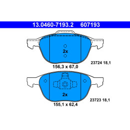 Klocki hamulcowe ATE 13.0460-7193.2