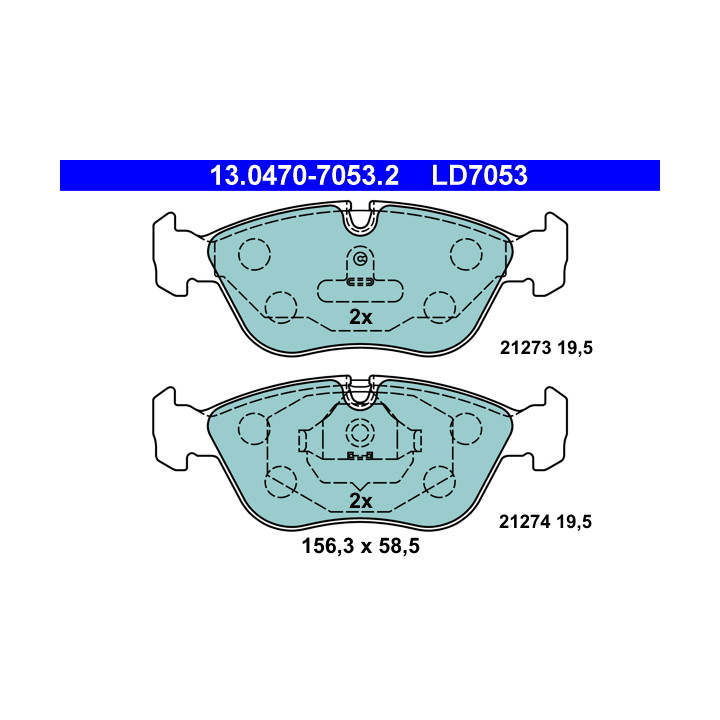 Klocki hamulcowe ATE 13.0470-7053.2