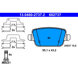 Klocki hamulcowe ATE 13.0460-2737.2