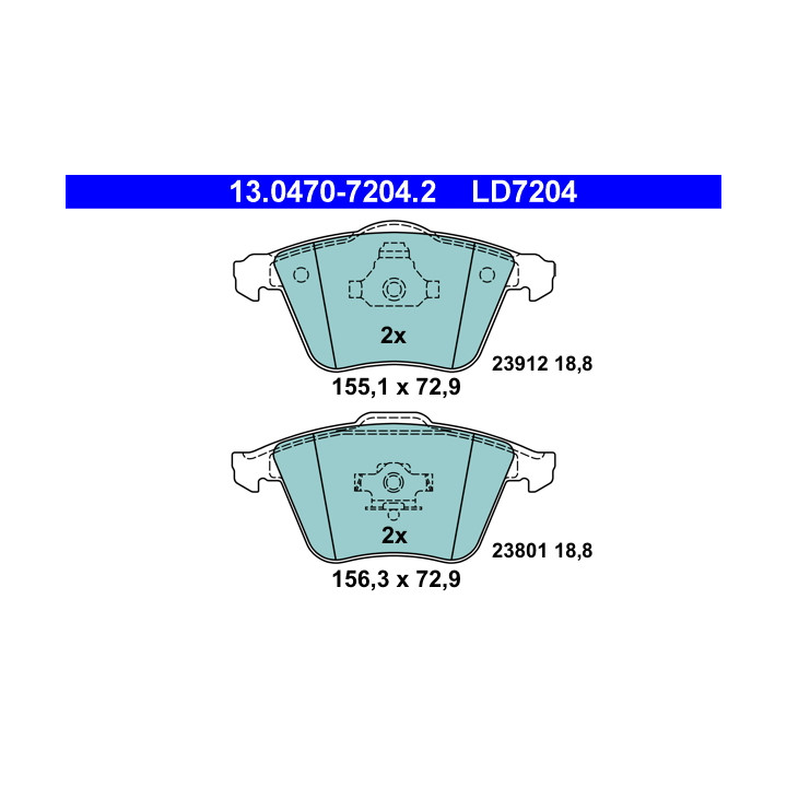 Klocki hamulcowe ATE 13.0470-7204.2