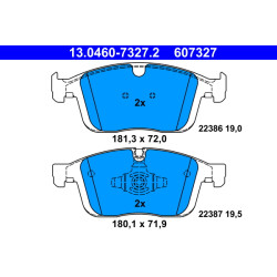 Klocki hamulcowe ATE 13.0460-7327.2