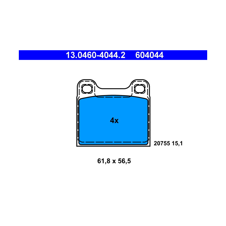 Klocki hamulcowe ATE 13.0460-4044.2