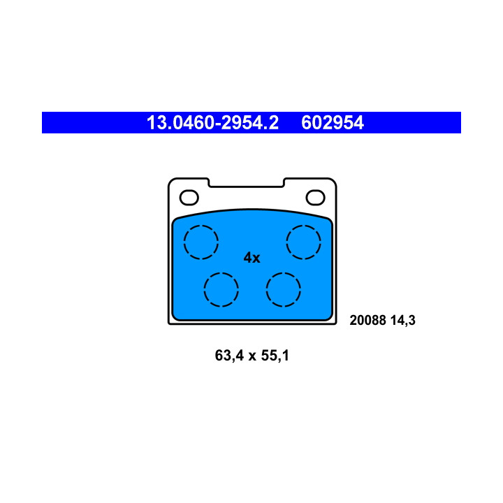 Klocki hamulcowe ATE 13.0460-2954.2