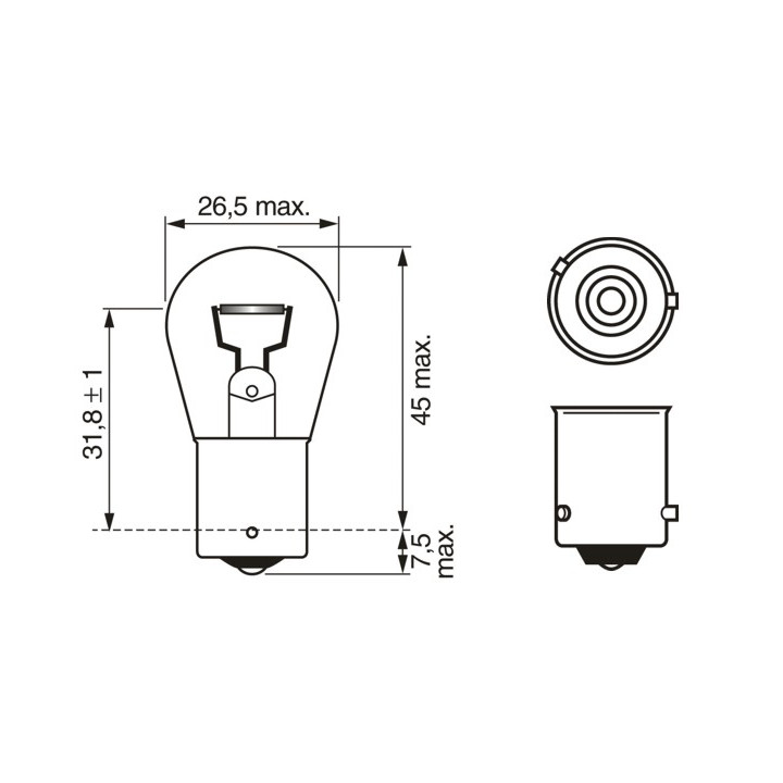 Żarówka lampy kierunkowskazu BOSCH 1 987 301 018