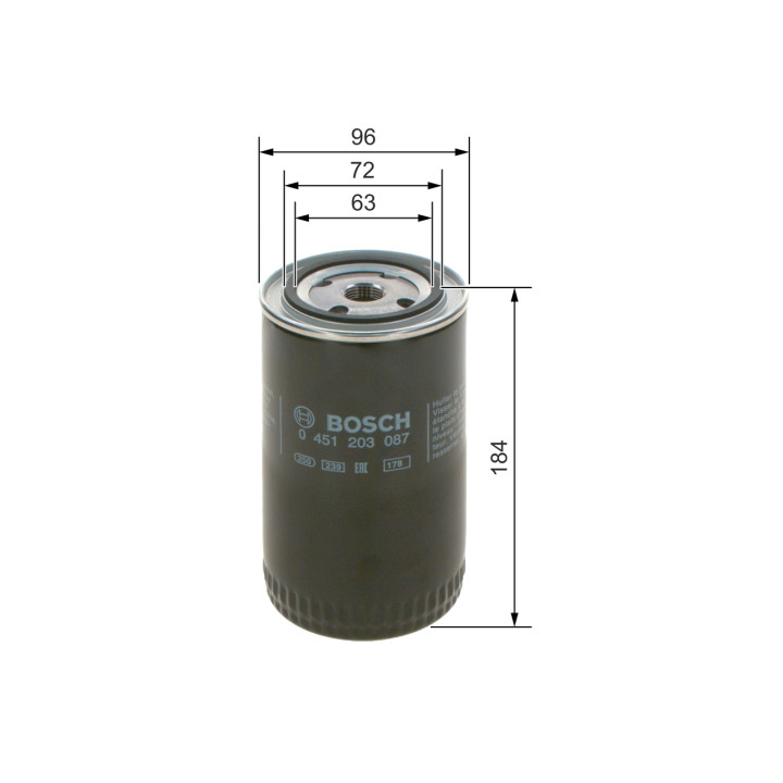 Filtr oleju BOSCH 0 451 203 087