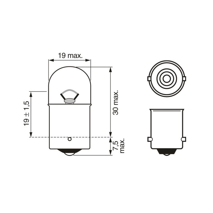Żarówka lampy kierunkowskazu BOSCH 1 987 301 022