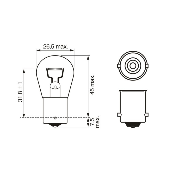 Żarówka lampy kierunkowskazu BOSCH 1 987 302 280