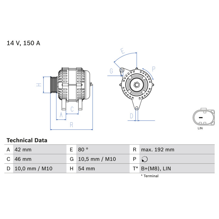 Alternator BOSCH 0 986 084 230
